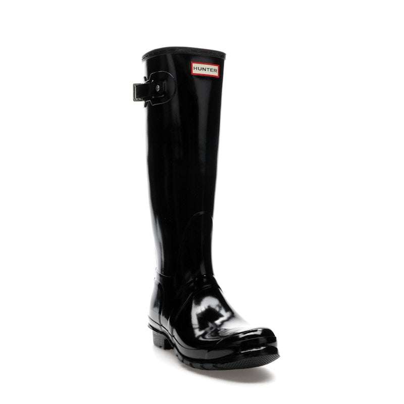 Hunter Original Tall Gloss Rain Boots Black (Women's)