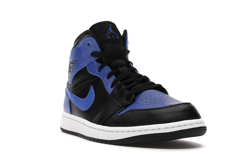 Jordan 1 Mid Hyper Royal Tumbled Leather