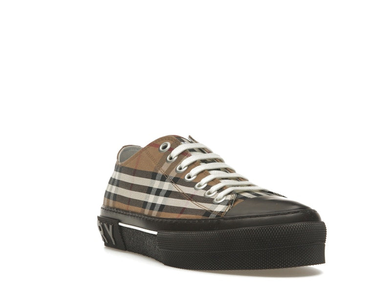 Burberry Vintage Check Lace-Up Sneaker Beige Brown