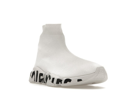 Balenciaga Speed Graffiti Trainers White Black