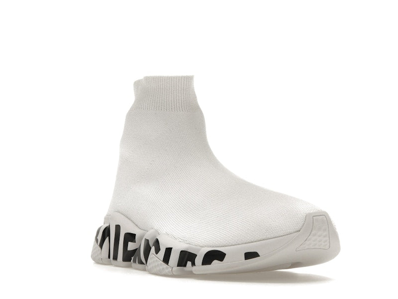 Balenciaga Speed Graffiti Trainers White Black