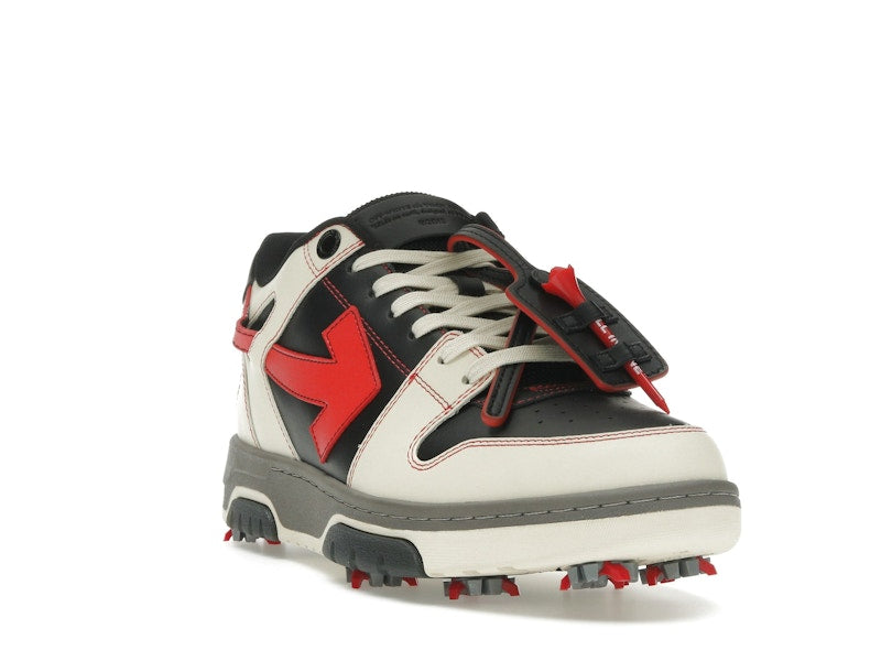 OFF-WHITE Out Of Office OOO Low Tops Golf Paris Hilinski Red Black