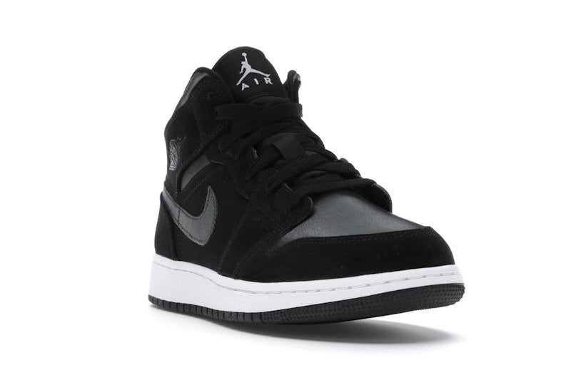 Jordan 1 Mid White Black Grey (GS)