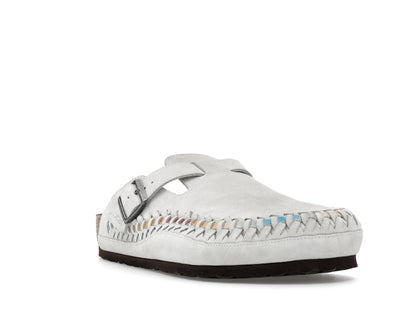 Birkenstock Boston Braided Suede Kith Antique White Tie Dye