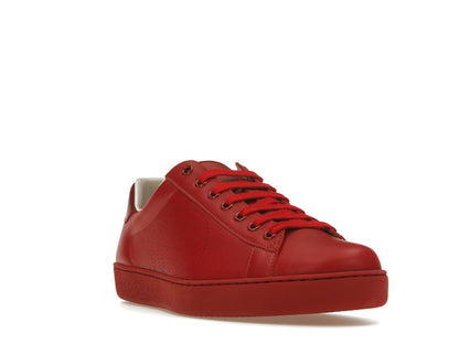 Gucci Ace Perforated Interlocking G Red