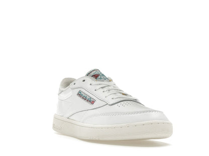 Reebok Club C 85 White Teal Burgundy Logo