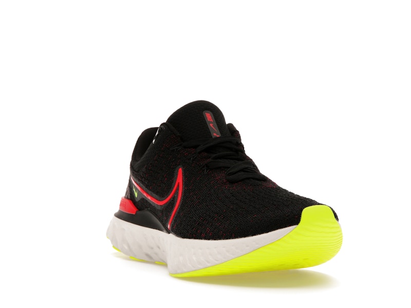 Nike React Infinity Run Flyknit 3 Black Siren Red Volt