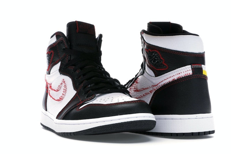 Jordan 1 Retro High Defiant White Black Gym Red
