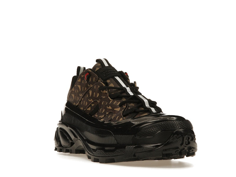 Burberry Arthur Monogram Print Black Bridle Brown
