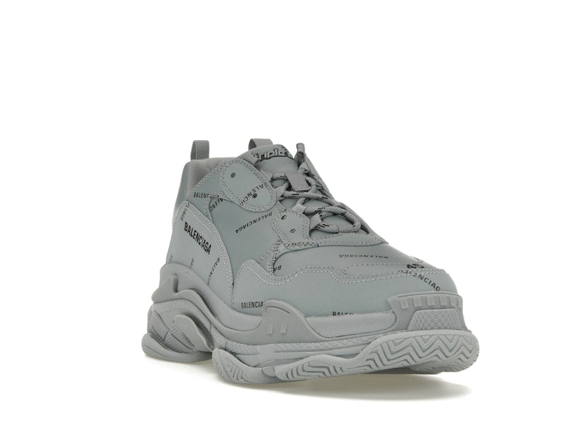 Balenciaga Triple S AllOver Logo Grey Black
