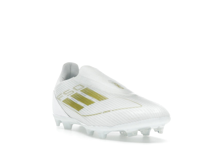 adidas F50 League Laceless Firm/Multi-Ground Cloud White Gold Metallic