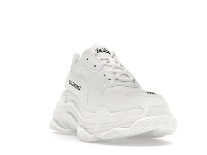 Balenciaga Triple S Synthetic Leather Triple White (Women's)