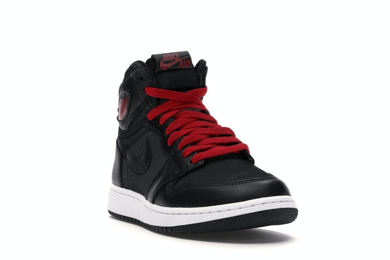 Jordan 1 Retro High Black Satin Gym Red Black (GS)