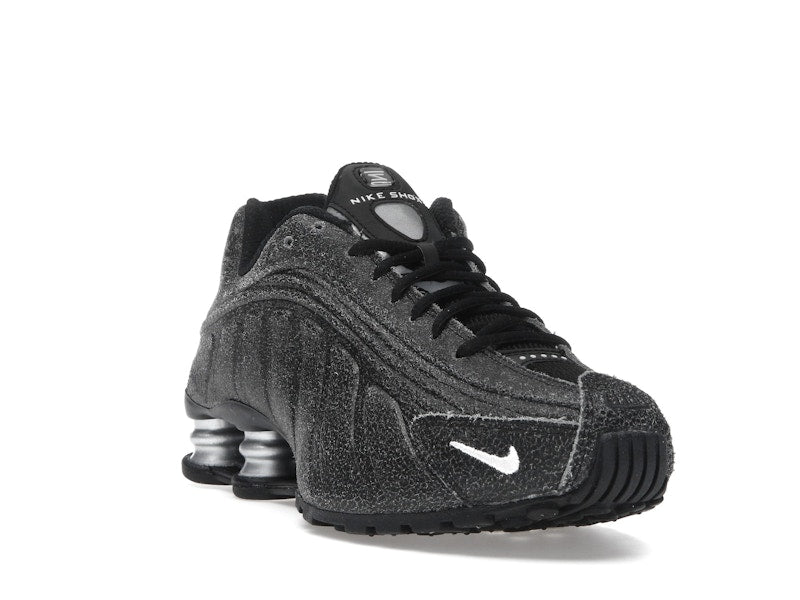 Nike Shox R4 Black Distressed Leather