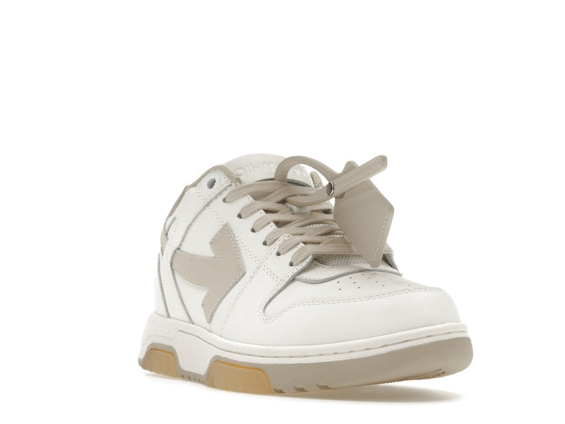 OFF-WHITE Out Of Office OOO Low Tops White Beige