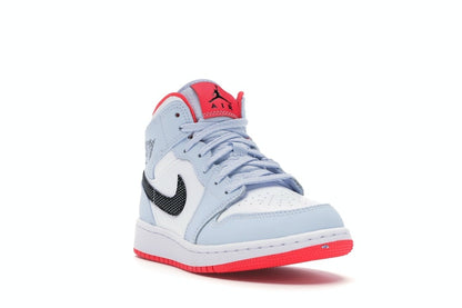 Jordan 1 Mid Half Blue Polka Dot Swoosh (GS)