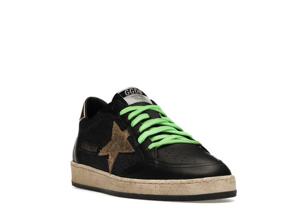 Golden Goose Ball-Star Low Black Fluorescent green