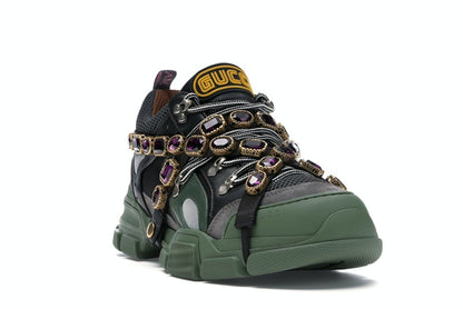 Gucci Flashtrek SEGA Green Removable Crystal