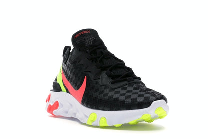 Nike React Element 55 Black Crimson Volt
