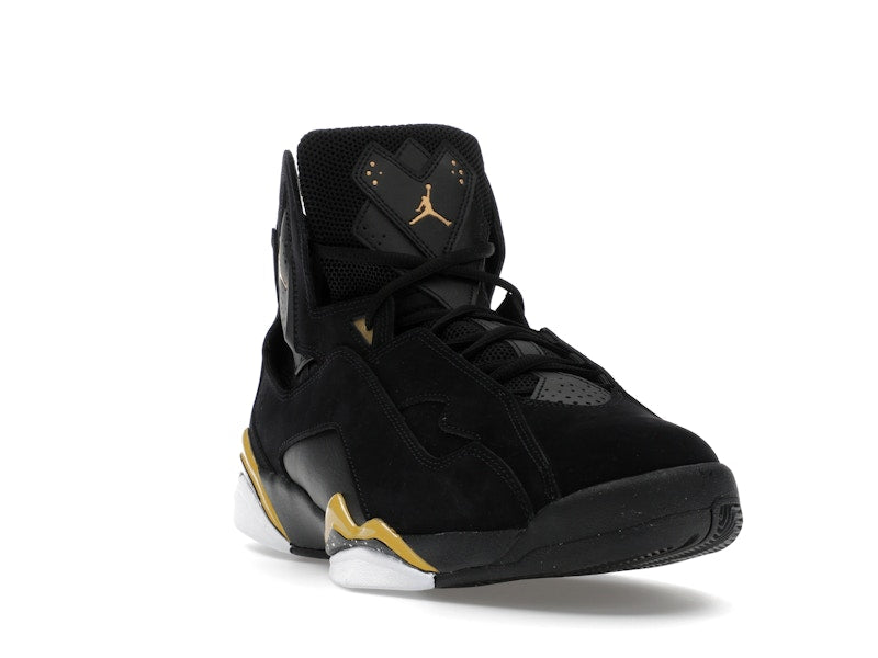 Jordan True Flight Black White Metallic Gold