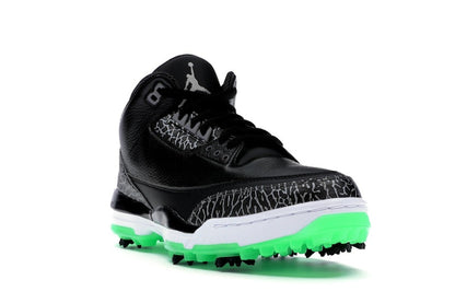 Jordan 3 Retro Golf Black Green Glow