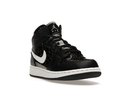 Jordan 1 Mid Black Speckle (GS)