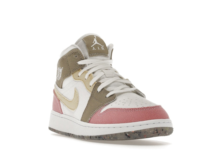 Jordan 1 Mid SE Pastel Vivid Green Grind (GS)