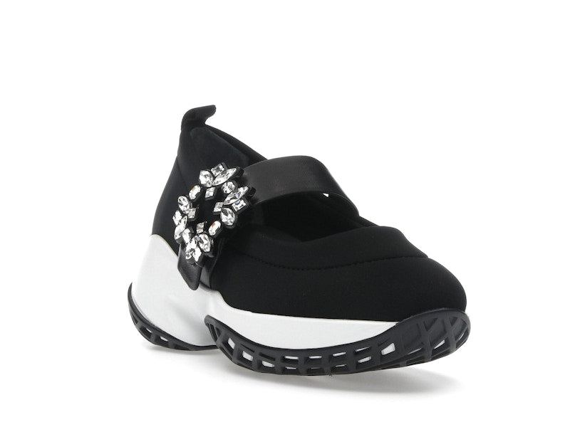 Roger Vivier Viv' Run Babies Black White Crystal Buckle (Women's)
