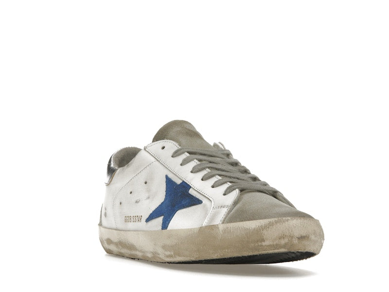 Golden Goose Super-Star White Elecctric Blue Silver