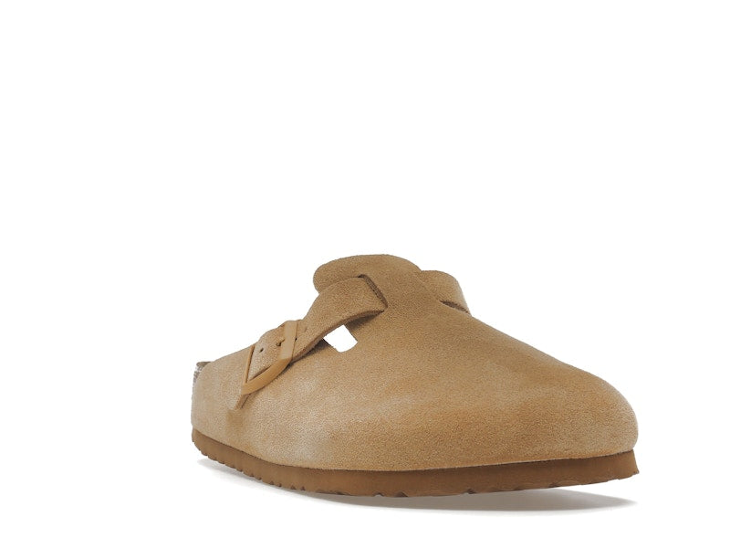Birkenstock Boston Soft Footbed Suede Latte Cream