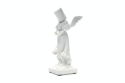 Banksy Bucket On Head Figure White