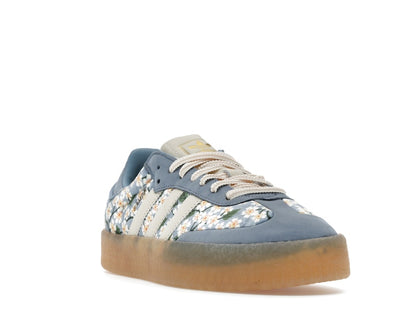 adidas Sambae Liberty London Floral Embroidery Blue Cream White (Women's)