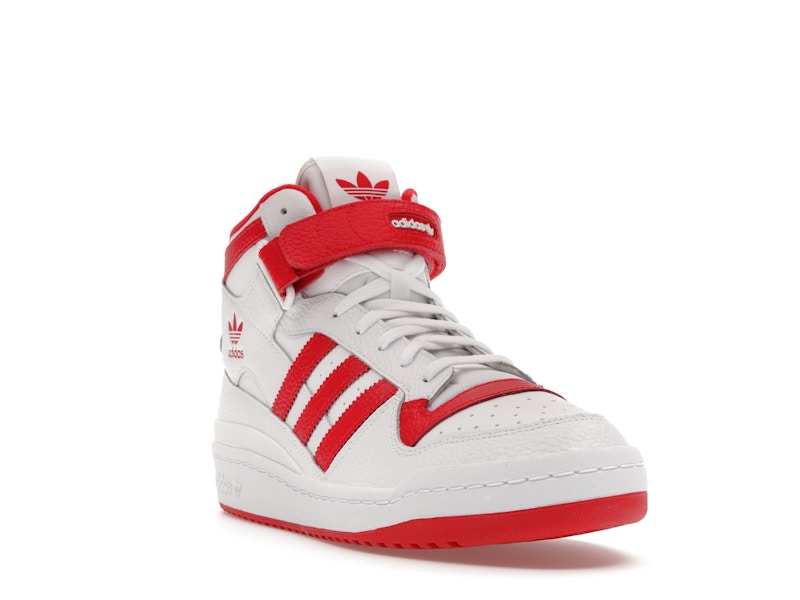 adidas Forum Mid Cloud White Vivid Red