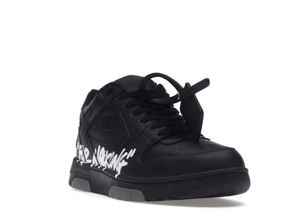 OFF-WHITE Out Of Office OOO "For Walking" Low Tops Black White
