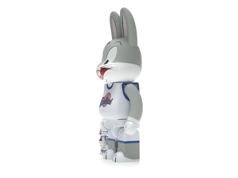 Bearbrick x Space Jam Rabbrick Bugs Bunny 100% & 400% Set Grey