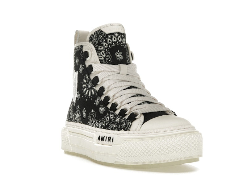 AMIRI Bandana Court Hi-top Sneaker Black White (Women's)