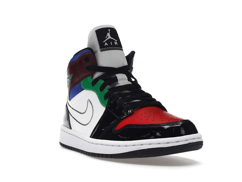 Jordan 1 Mid SE Black White Multi-Color (Women's)