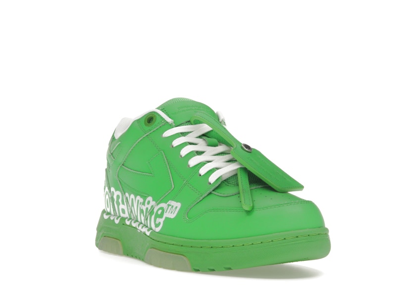 OFF-WHITE Out Of Office OOO Low Tops Green White