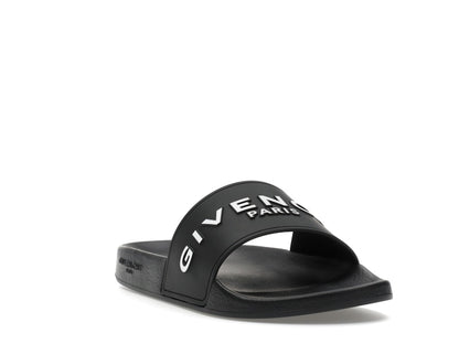 Givenchy Paris Flat Sandals Black White