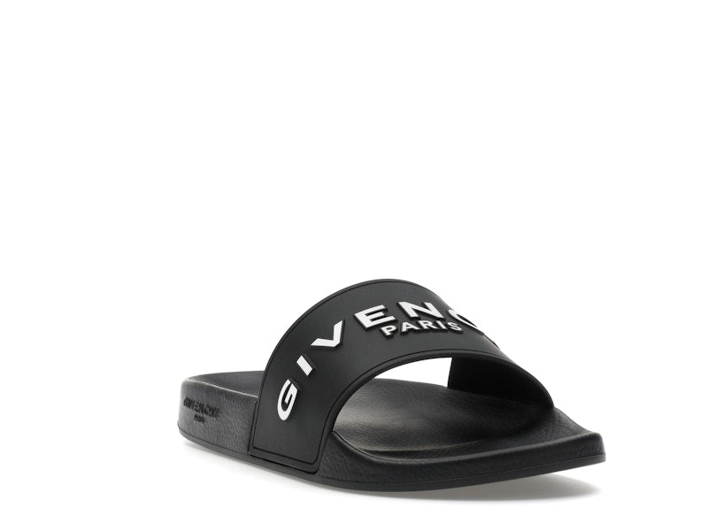 Givenchy Paris Flat Sandals Black White