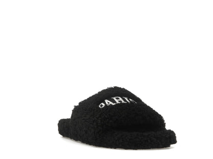 Balenciaga Paris Furry Slide Black (Women's)