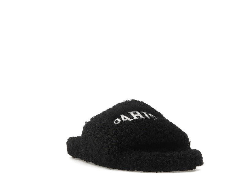 Balenciaga Paris Furry Slide Black (Women's)