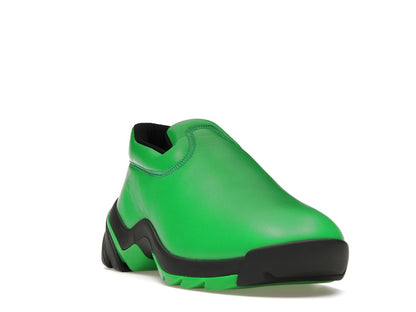 Bottega Veneta Lagoon Low Top Leather Sneaker Black Green