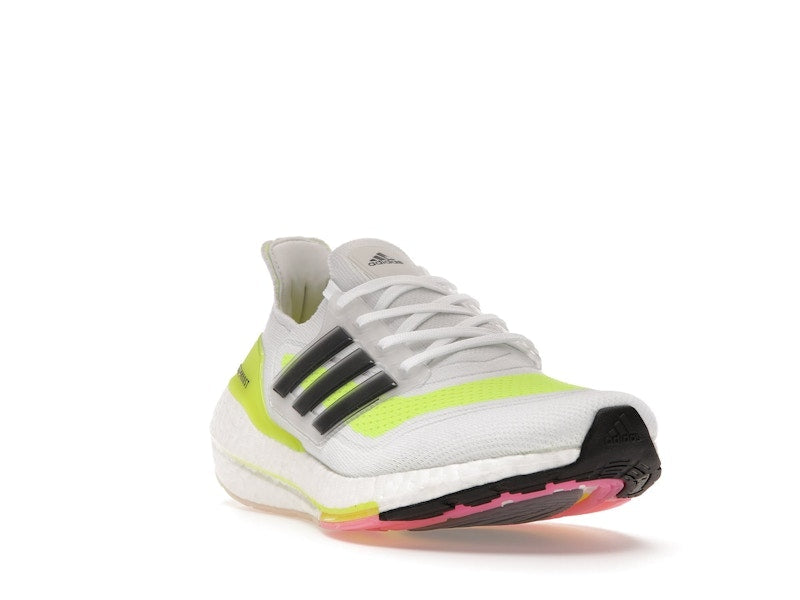 adidas Ultra Boost 21 White Solar Yellow