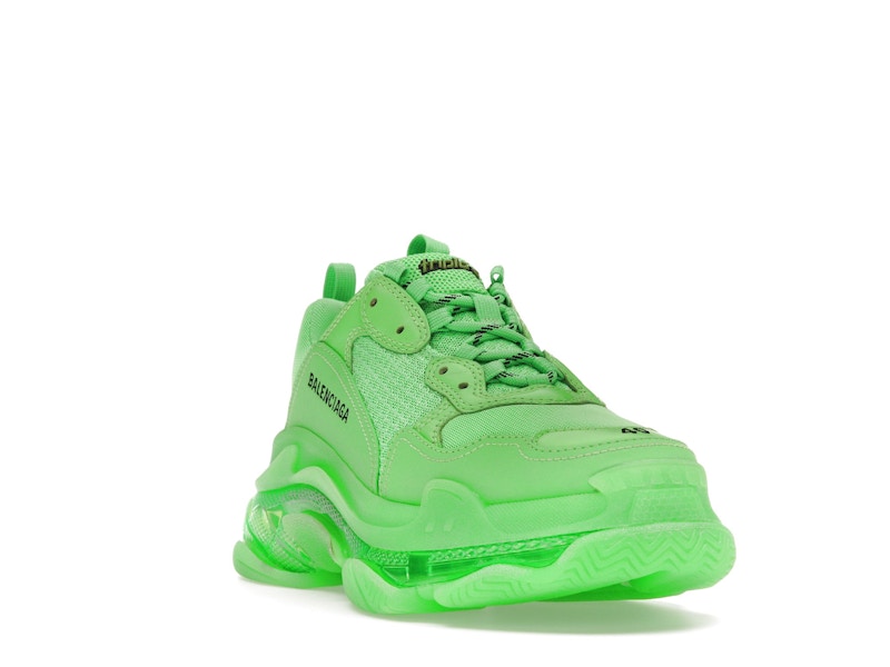 Balenciaga Triple S Soft Neon Green Clear Sole (Women's)