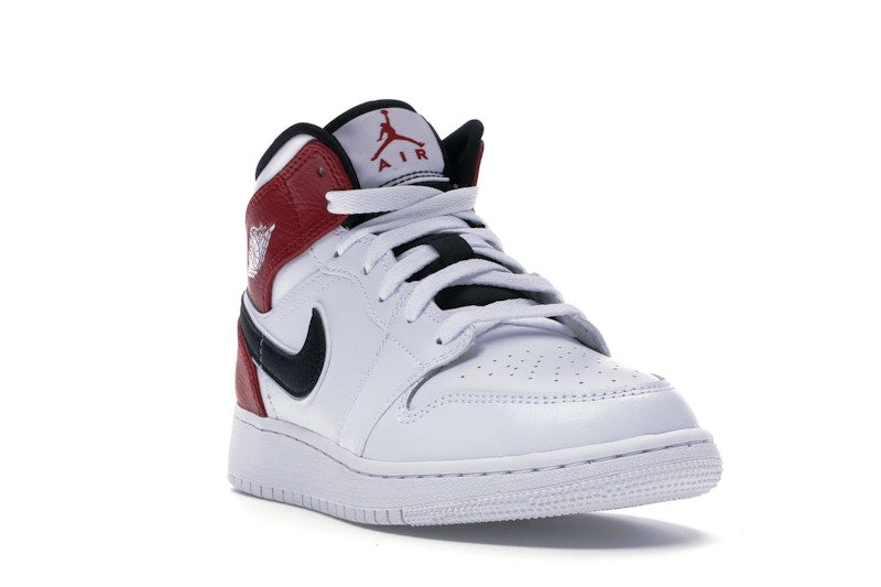 Jordan 1 Mid White Black Gym Red (GS)