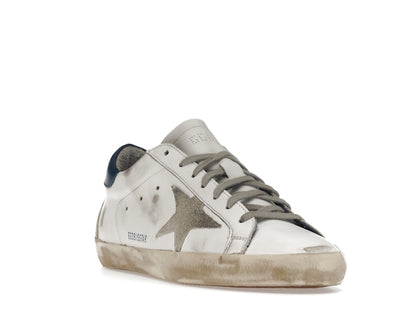 Golden Goose Super-Star White Royal Blue Grey Suede Patch
