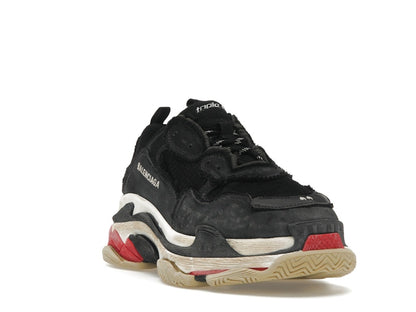 Balenciaga Triple S DIY Black Red White