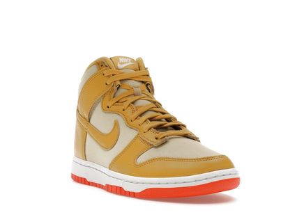 Nike Dunk High Wheat Gold Safety Orange