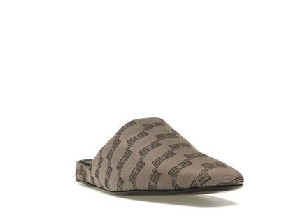 Balenciaga Cozy Jacquard Mules Brown